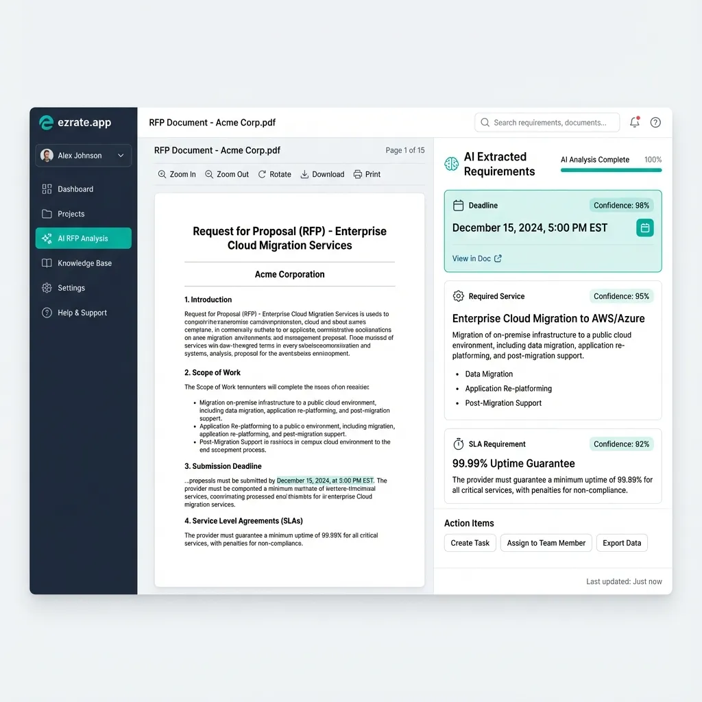 AI RFP Parsing Interface